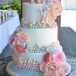 Pastel Colored Pearls Cake