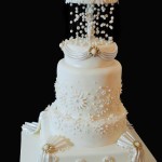 Pearl Drops Wedding Cake