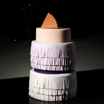 Purple Fringe Wedding Cake