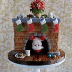 Santa Hiding in the Chimney