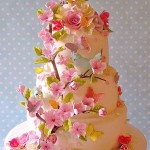 Summer Blossom Wedding Cake