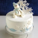 Sweet Snowman Cake