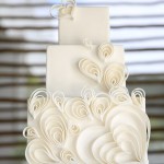 Whimsical White Wedding Style Cake