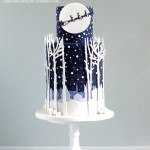 White Christmas Silhouette Cake by Pamela McCaffrey