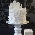 White Cut Out Cake