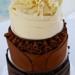 White, Dark and Milk Chocolate cake