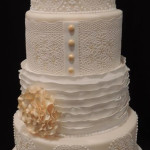 Zoe Clark Inspired Lace Wedding Dress Cake