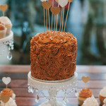 A Single-Tiered Chocolate Wedding Cake