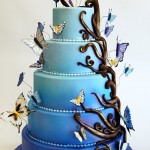 Blue Butterfly Ocean Cake