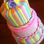 Cake with Colorful Stripes