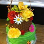 Flower Basket Birthday Cake