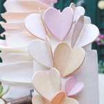 Large Pastel Hearts Wedding Cake