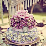 Marie Antoinette' Inspired Garden Wedding with Floral Cake