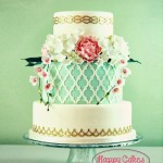 Moroccan Lattice Patterned Cake