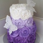 Purple Rose Butterfly Cake