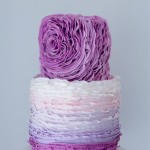 Ruffle Flower and Ombre Cake by Blissfully Sweet