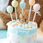 Teddy Bear & Lollipop Birthday Cake