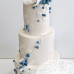 Trailing Berries and Vine over Ivory Tiers Cake