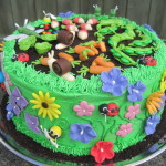 Vegetable Garden & Bugs Cake