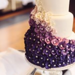 Vibrant Purple and Exquisite Sugar Flowers Cake