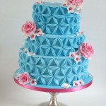 Blue Triangle Cake