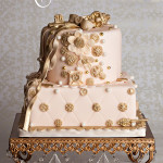 Blush and Gold Cake