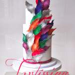 Colorful Feathers Cake