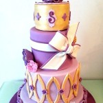 Gold and Purple Cake