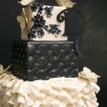 Gorgeous in Black and Ivory Cake