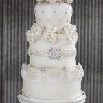 Jeweled Wedding Cake by Roseland Bakery