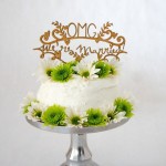 Laser Cut Bamboo Wedding Cake Topper