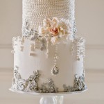 Lovely Ornamentation at the Bottom - Metallic Cake