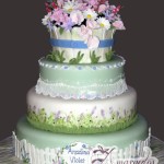 Mint Green Flower Cake