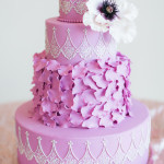 Opulent Lilac-Colored Cake