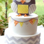 Owl Baby Shower Cake