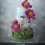 Painted and True Flowers Cake