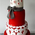 Red and White Cake