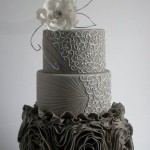 Ruffle Silver Cake