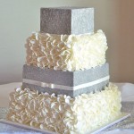 Ruffles and Silver Glitter Cake