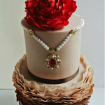 Tea Part Cake Featuring Ruby Necklace