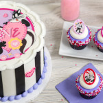 Three Layer Pepe Le Pew and Penelope Valentine's Day Cake