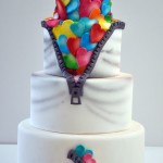 Unzipped Hearts Cake