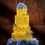 Violet and Yellow Orchid Cake