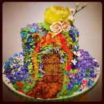 Colorful Enchanted Garden Cake