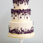 Enchanted Forest Purple Wedding Cake