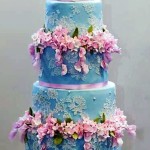 Fabulous Pink and Blue Tower Cake