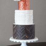 Grey Crimson Non Froufrou Wedding Cake from Jessica Harris Cake