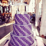 M Decorated Purple Cake