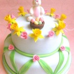 Pink Bunny Easter Cake