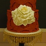 Pretty Maroon Cake